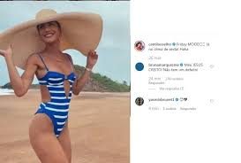 Camila Coelho'nun plaj şıklığı dikkat çekti!