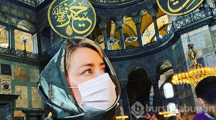 Amber Heard Ayasofya'yı ziyaret etti: Şanslıyım ki burayı gördüm