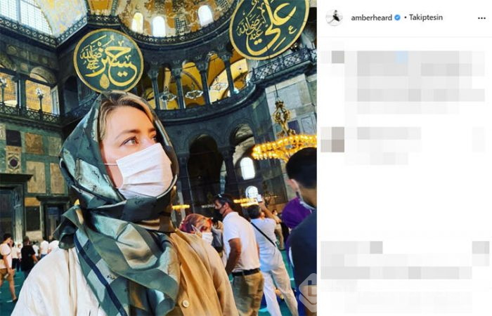 Amber Heard Ayasofya'yı ziyaret etti: Şanslıyım ki burayı gördüm