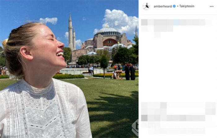 Amber Heard Ayasofya'yı ziyaret etti: Şanslıyım ki burayı gördüm