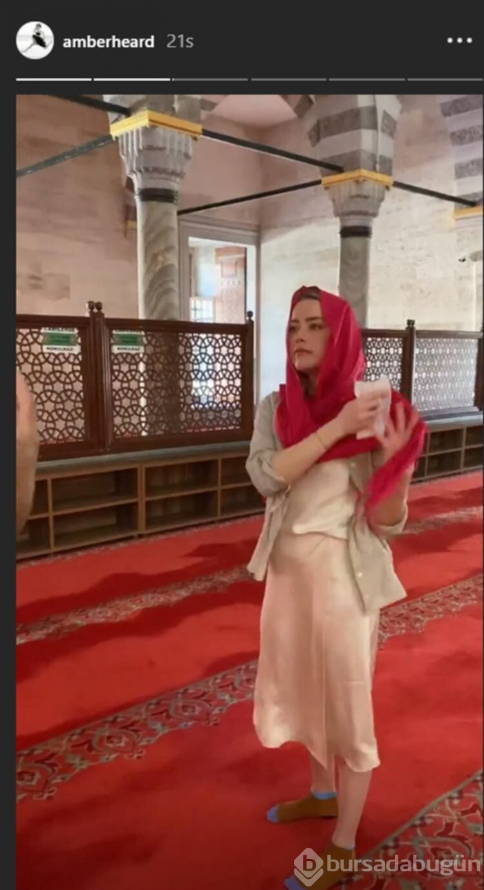 Amber Heard Ayasofya'yı ziyaret etti: Şanslıyım ki burayı gördüm