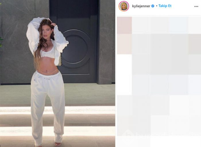 Kylie Jenner beyazlar içinde poz verdi