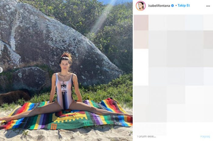 Isabeli Fontana esnekliğini sergiledi