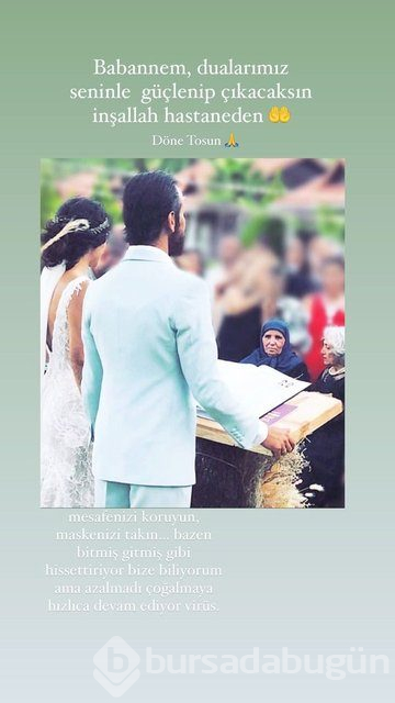 Cansu Tosun'un babaannesi corona virüsüne yakalandı
