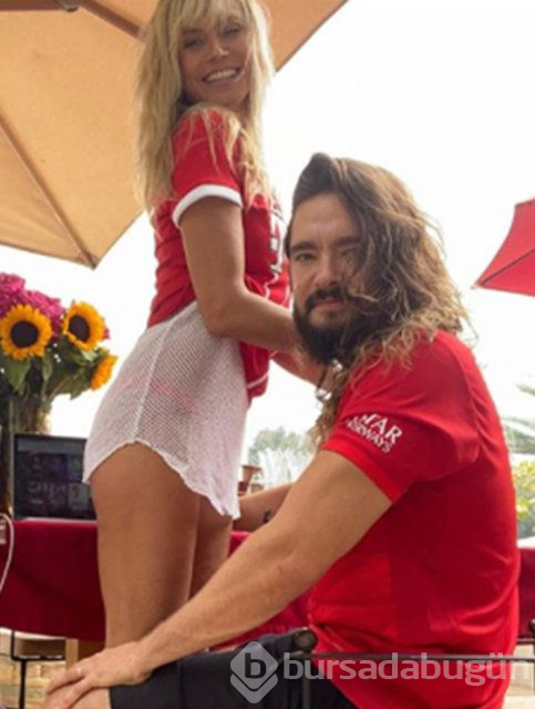 Heidi Klum eşi Tom Kaulitz'a poz verdi
