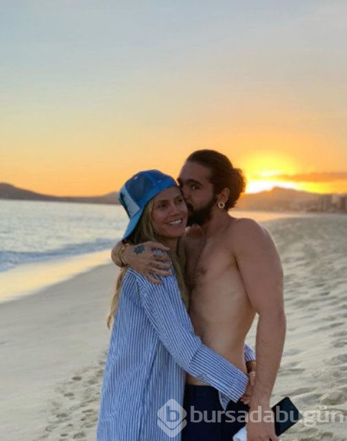 Heidi Klum eşi Tom Kaulitz'a poz verdi
