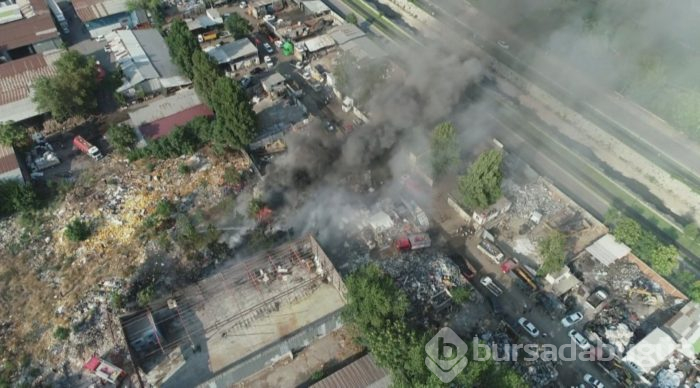 Bursa'da geri dönüşüm tesisinde büyük yangın çıktı!