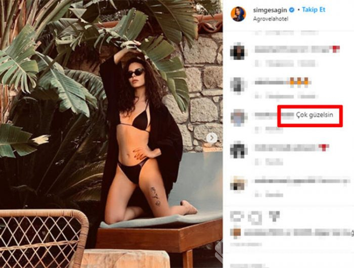 Simge Sağın sosyal medyayı salladı
