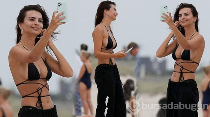 Emily Ratajkowski'nin plaj keyfi!
