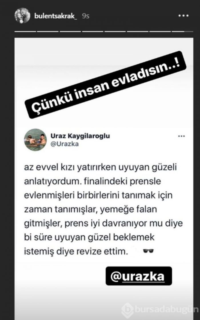 Uraz Kaygılaroğlu kızına anlattığı masalın sonunu değiştirdi