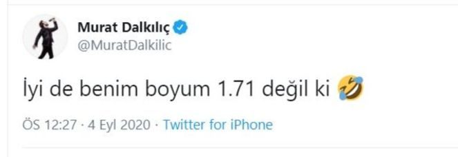 Murat Dalkılıç: Benim boyum 1.71 değil