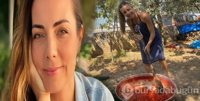 Burcu Kara salça yaptı!