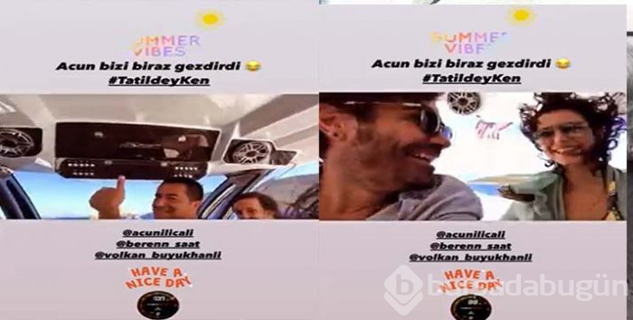 Beren ve Kenan, Acun'un sürat teknesine konuk oldu