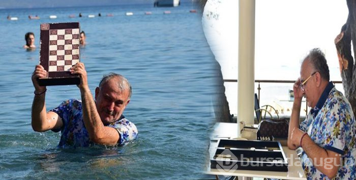 Faik Öztürk tavlada yenildi denize tişörtle girdi