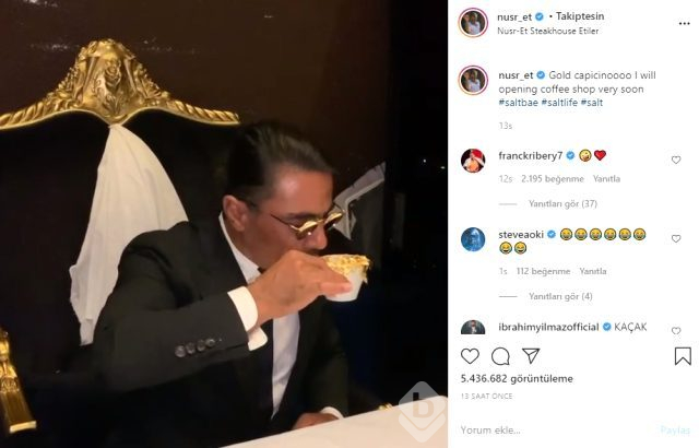 Nusret Gökçe'den altın tozlu cappuccino!
