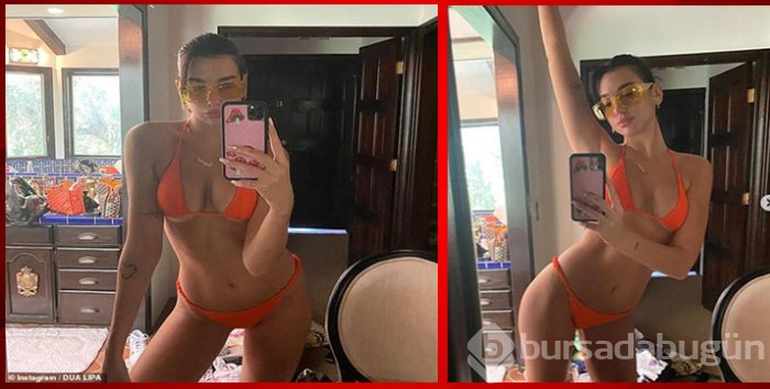 Dua Lipa bikinili poz verdi