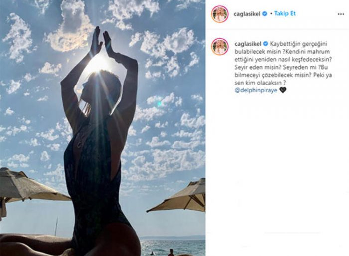 Çağla Şıkel soluğu Çeşme'de aldı
