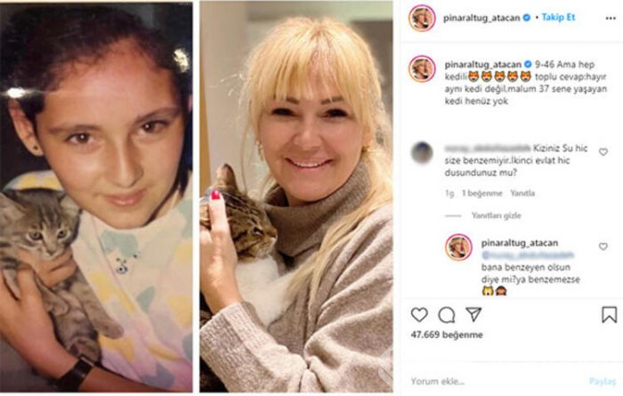 Pınar Altuğ'dan 'kızınız size benzemiyor' yorumuna yanıt!