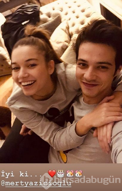 Afra Saraçoğlu ile Mert Yazıcıoğlu ikinci yıllarını kutladı