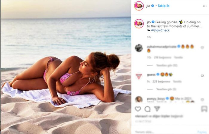 Jennifer Lopez'den yaza veda pozu
