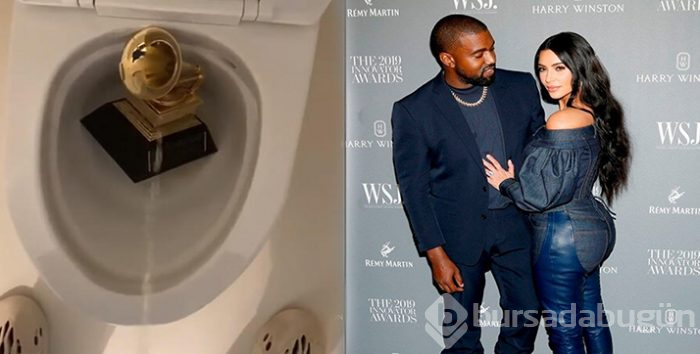 Kanye West, Grammy ödülünün üzerine tuvaletini yaptı