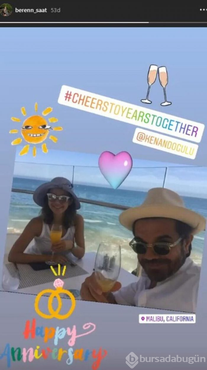 Beren Saat-Kenan Doğulu çiftinden aşk pozu