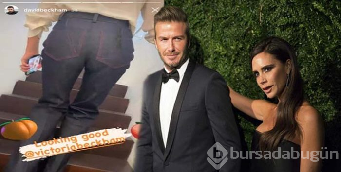 David Beckham eşinin kalçasını paylaştı