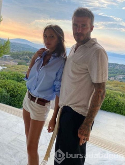 David Beckham eşinin kalçasını paylaştı