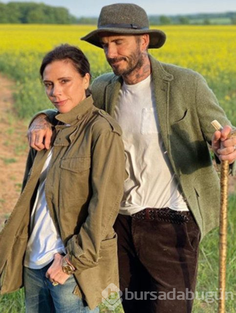 David Beckham eşinin kalçasını paylaştı