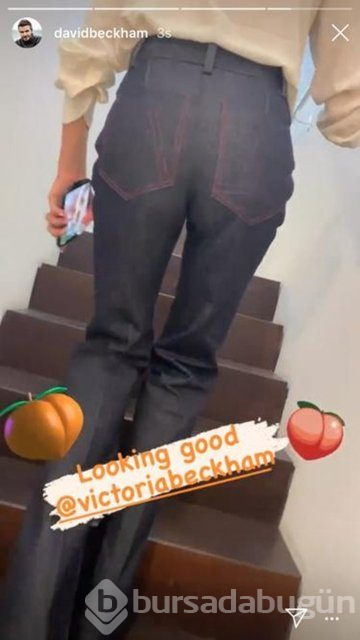 David Beckham eşinin kalçasını paylaştı