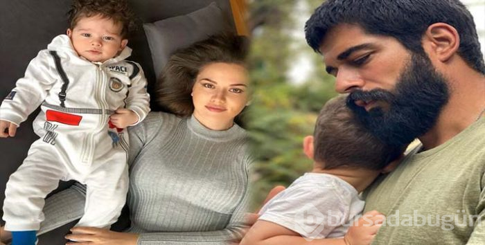 Burak Özçivit oğlu Karan ile poz verdi