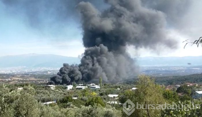 Bursa'da lastik deposunda yangın