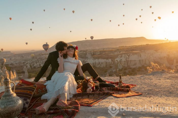 Düğün fotoğrafçılarının doğal stüdyosu, Kapadokya