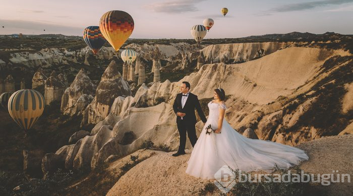 Düğün fotoğrafçılarının doğal stüdyosu, Kapadokya