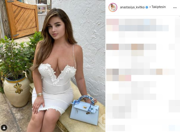 Anastasia Kvitko'nun yatak pozu olay oldu!