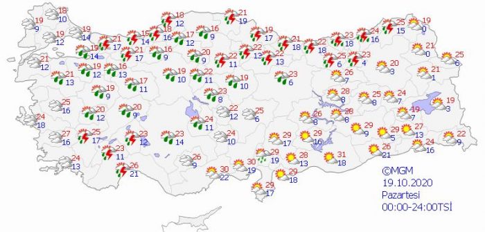 Dikkat! Sağanak yağış uyarısı