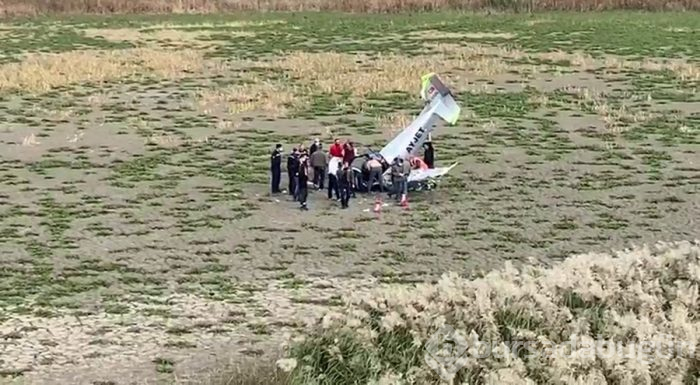 Büyükçekmece'de eğitim uçağı düştü