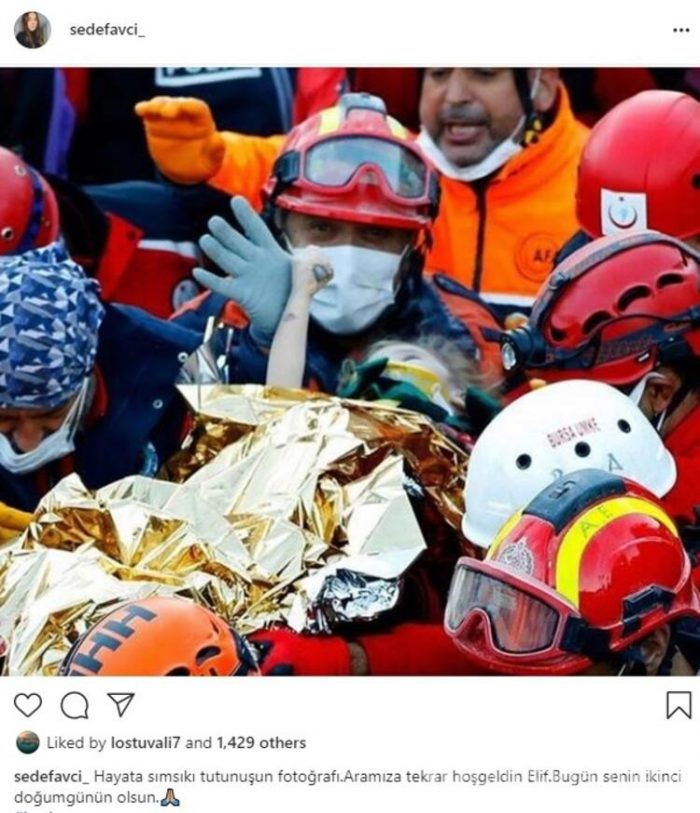 Ünlü isimlerden Elif Perinçek paylaşımları!