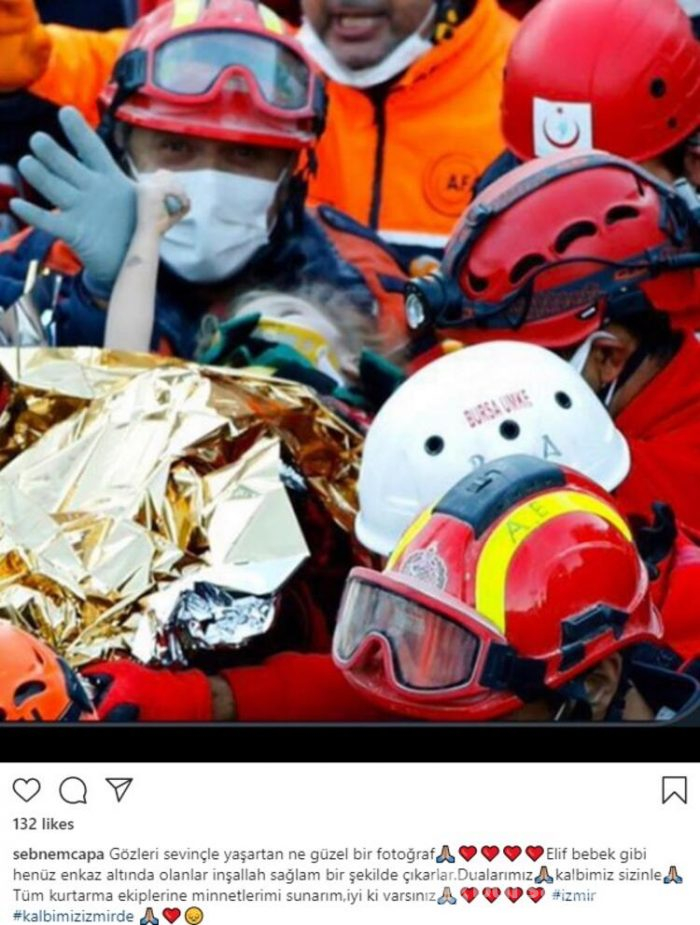 Ünlü isimlerden Elif Perinçek paylaşımları!