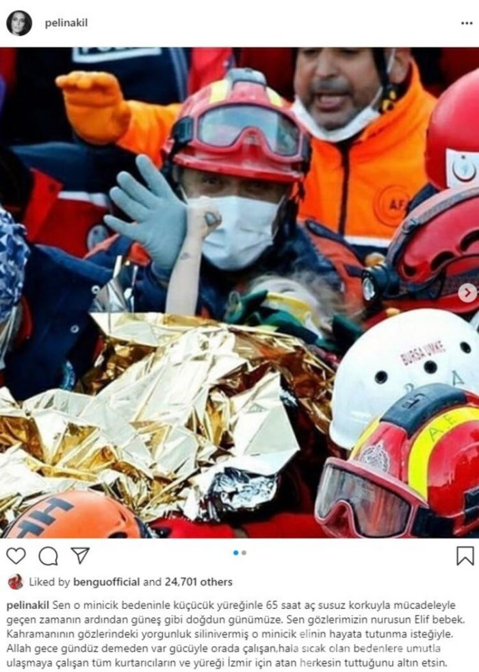 Ünlü isimlerden Elif Perinçek paylaşımları!