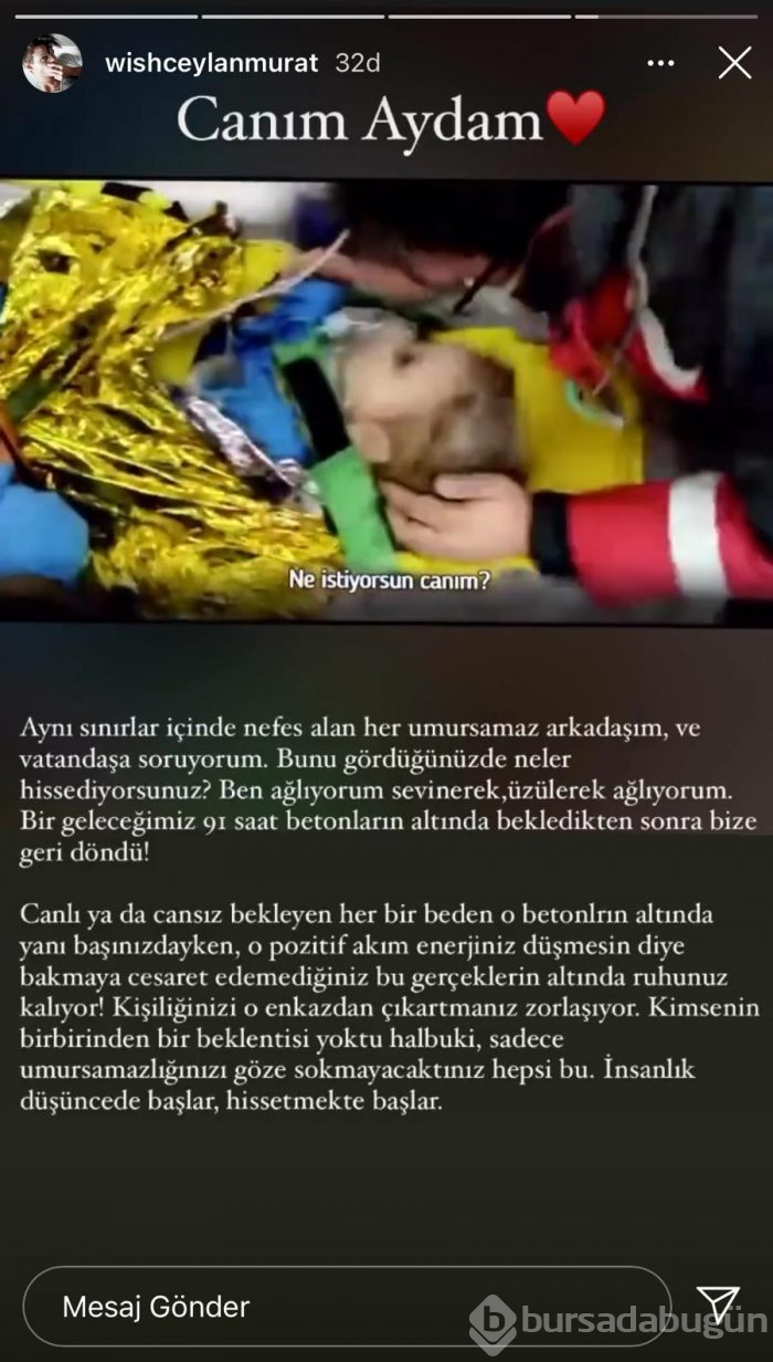 Ünlü İsimlerden Ayda bebek paylaşımı... 'Umudun adı Ayda' 