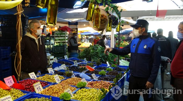 Bursa'da semt pazarlarında denetim 