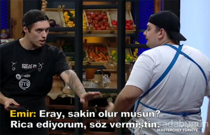MasterChef'te tansiyon yükseldi! Esra ile Eray birbirine girdi