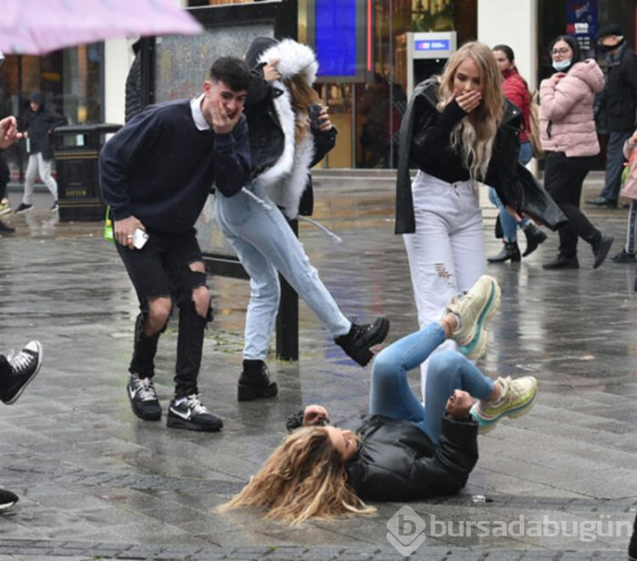 TV yıldızı sosyal medya için video çekerken kendini yerde buldu