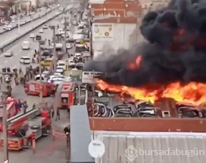 Bursa'da şehir merkezinde yangın!