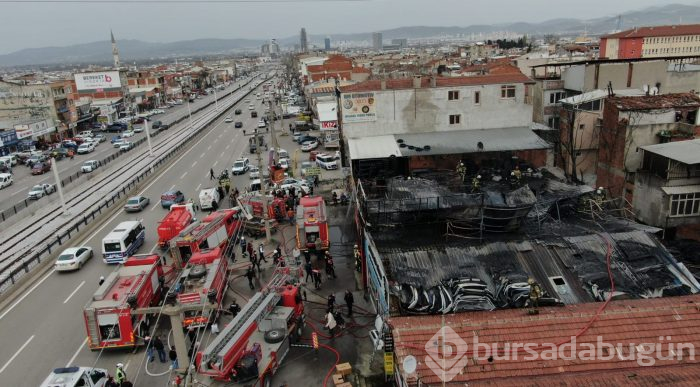 Bursa'da şehir merkezinde yangın!