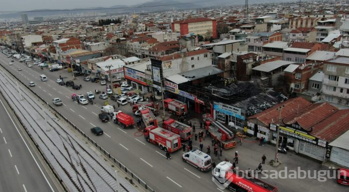 Bursa'da şehir merkezinde yangın!