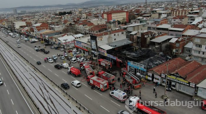 Bursa'da şehir merkezinde yangın!