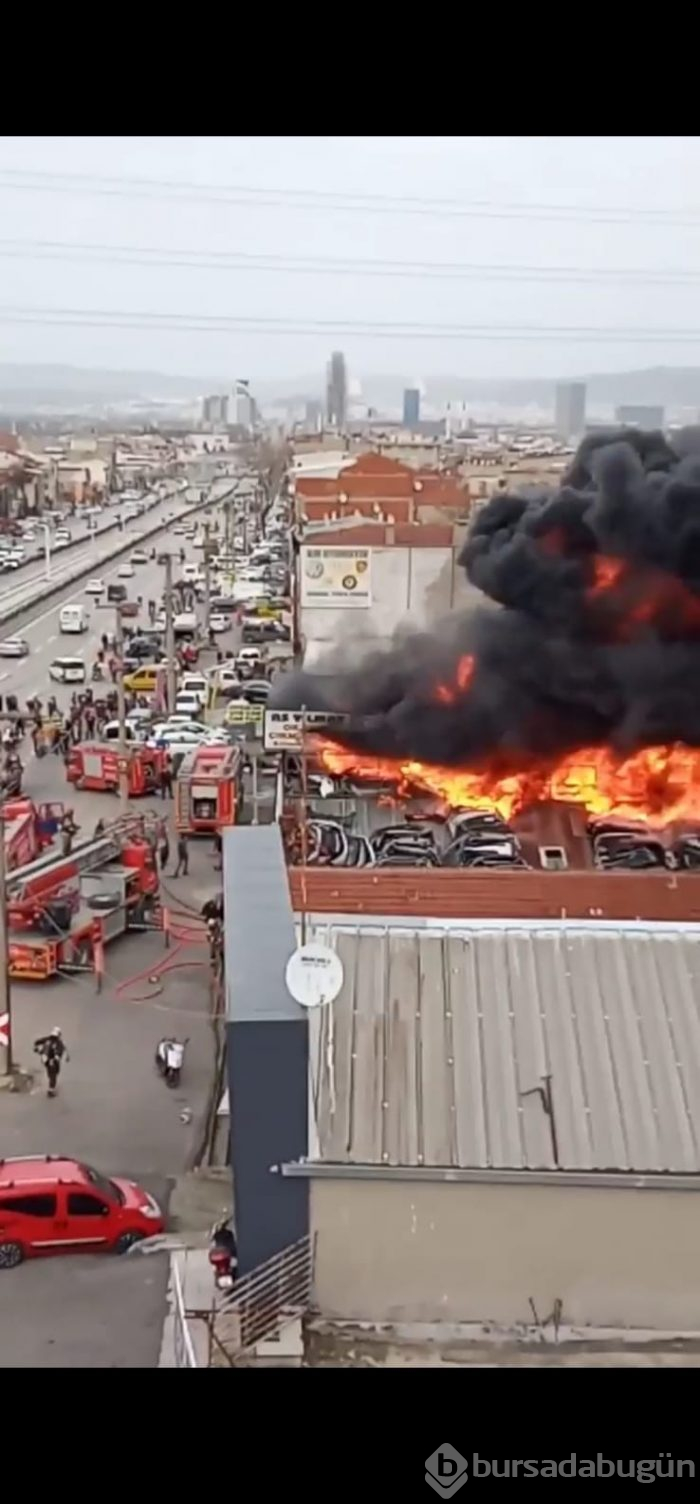 Bursa'da şehir merkezinde yangın!