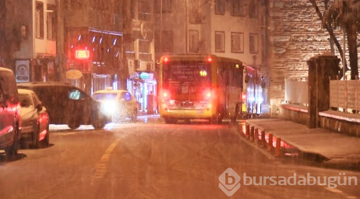 Bursa'da kar yağışı 